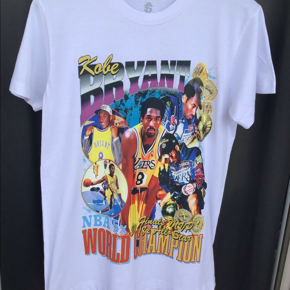 Kobe Bryant NBA Vintage Bootleg Retro 90s Rap Tee T-shirt